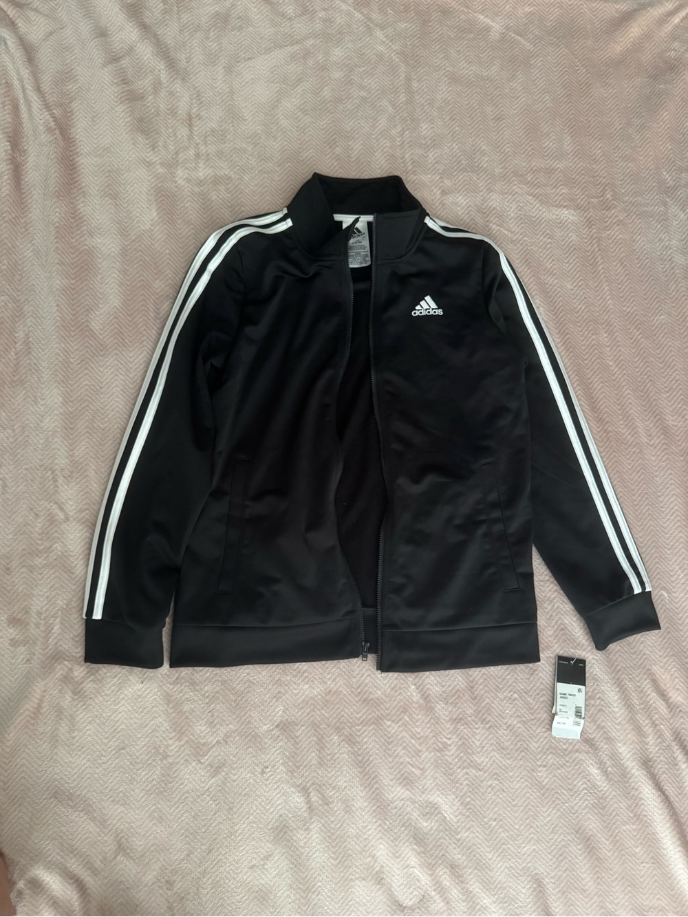 NWT adidas Black Kids Track Jacket - size L